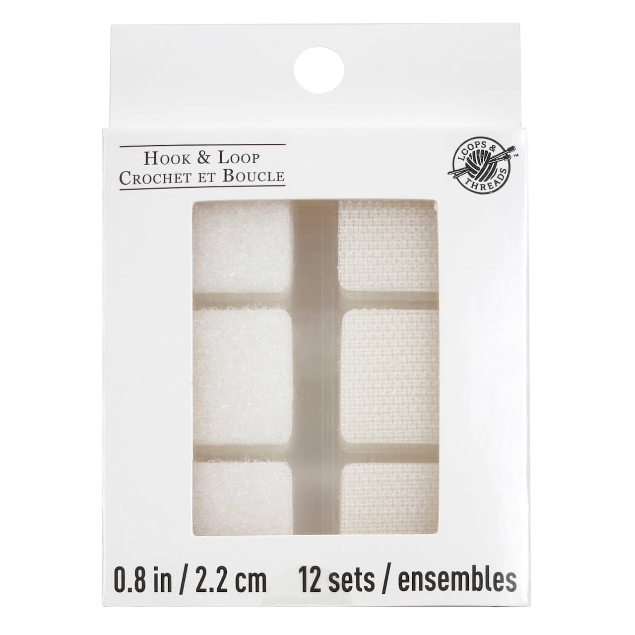 12 Packs: 12 ct. (144 total) Hook & Loop Square Sets by Loops & Threads®
